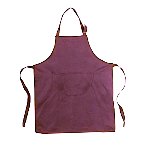 Burgundy bib apron with front pocket cm.83x70