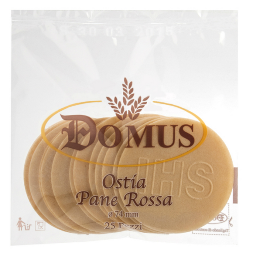 Red Bread host diameter of 7,4 cm. - pack of 20 pieces