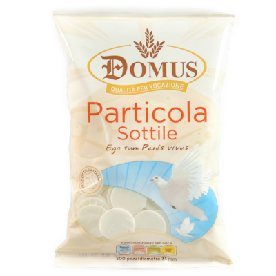 Thin Communion wafers diameter of 3,5 cm. thick 1 mm.pack of 500 pieces
