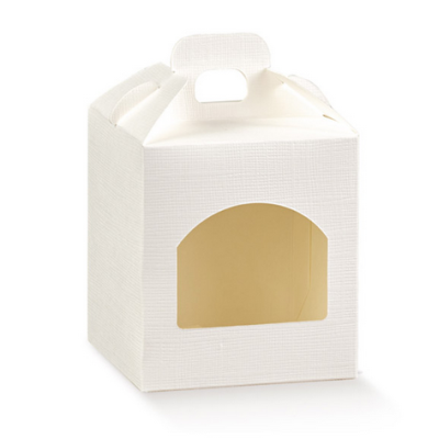 White jar holder boxes 1 place 500 gr. mm.90x90x100 - 10 pieces