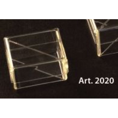 PLEXIGLASS SQUARE candy box with lid and dividers - 6 Pcs. - mm. 60x60x30