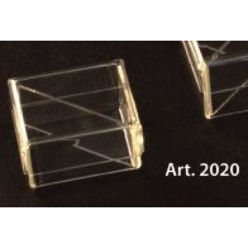 PLEXIGLASS SQUARE candy box with lid and dividers - 6 Pcs. - mm. 60x60x30