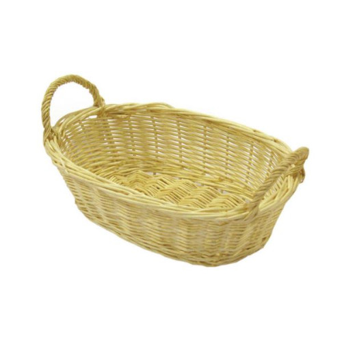 Wooden basket with handles cm. 21x14 H.6/9 - 5 Pcs.