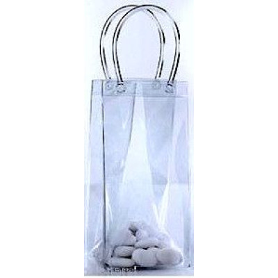 TRANSPARENT BAG PVC FOR CANDIES WITH HANDLES mm.90x90x190 - Package of 20 pieces