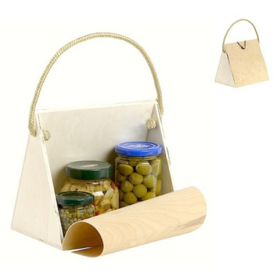 Triangle shaped wood case with rope handle - 2 Pcs.
