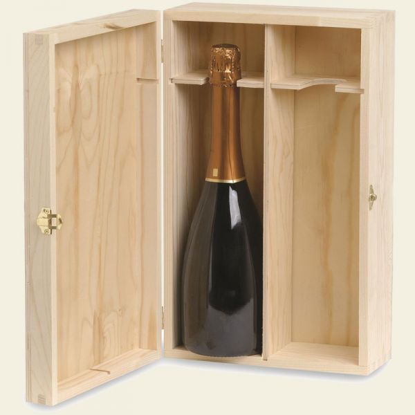 2 BOTTLES WOODEN BOX - RISERVA - 4 Pcs.