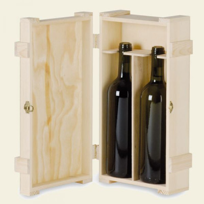 2 BOTTLES WOODEN BOX - CLASSICA - 4 Pcs.