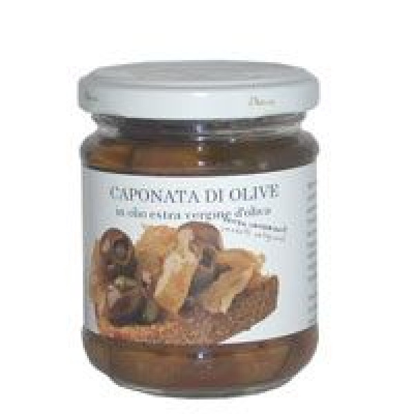 Sicilian Caponata set of green olives in extra virgin olive oil - 6,35 Oz. -