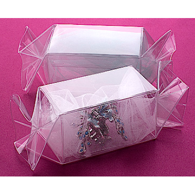 Transparent Candy shaped box - opening laterally - mm.90x50x50 