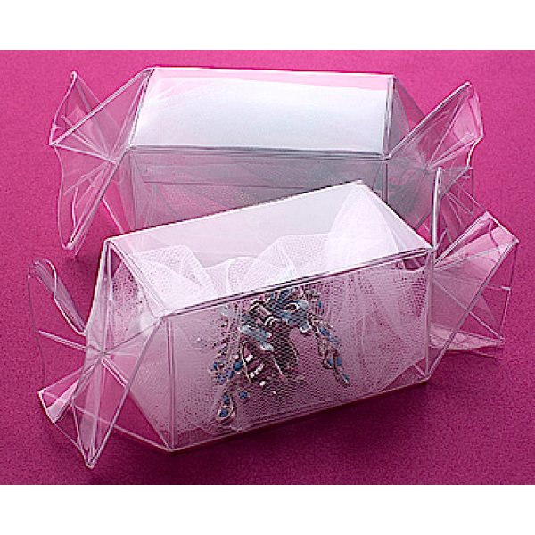 Transparent Candy shaped box - opening laterally - mm.90x50x50 