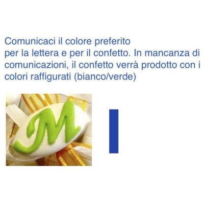 Decorated italian Chocolate Confetti candy favor - I - LETTER - 50 Pcs. 10% Discount
