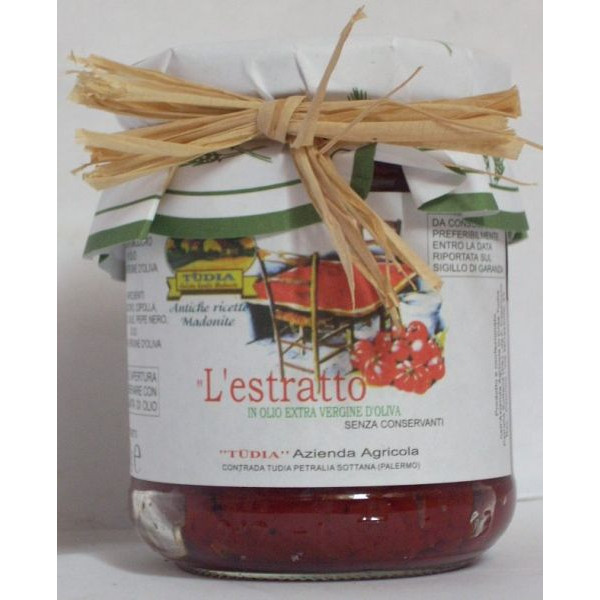 Extract of tomato paste from Sicily in extra virgin olive oil - 7,41 Oz. -