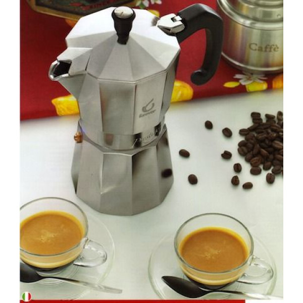 Italian classic 3 cups coffee-makers Moka Prestige - food safe aluminium - 70% DISCOUNT 