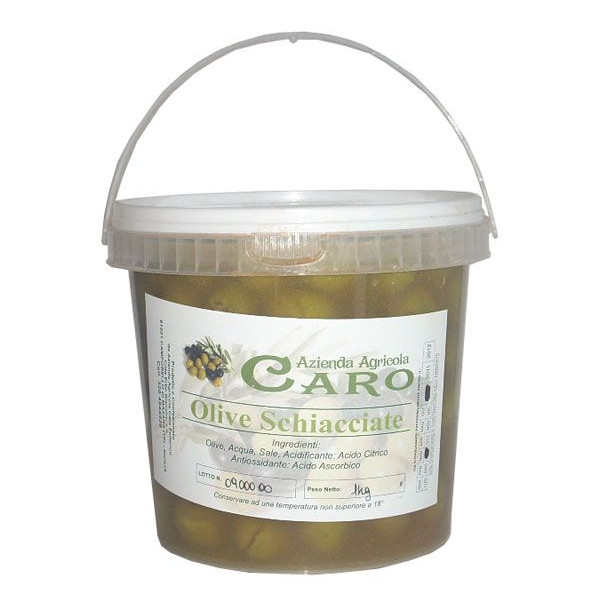 Trapani's crushed green olives in brine - 35,27 Oz. -