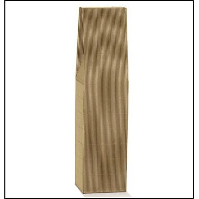 Bottle holder for 1 bottle in waved Avana cardboard mm.90x90x370 - 10 Pcs.