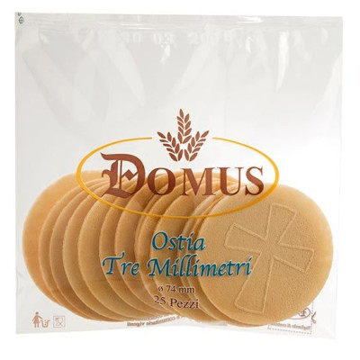 Concelebrated Eucharistic wafer Thickness 3 mm. diameter of 7,4 cm. pack of 25 pieces
