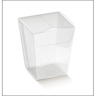 Transparent case box Bicchierino - opening from above - mm. 33x33x50 
