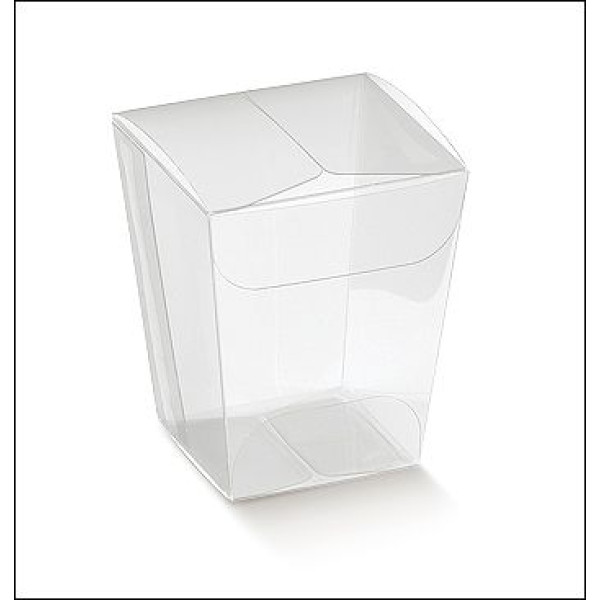 Transparent case box Bicchierino - opening from above - mm. 33x33x50 