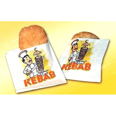 Kebab paper bags printed - 500 pcs. 5% Discount