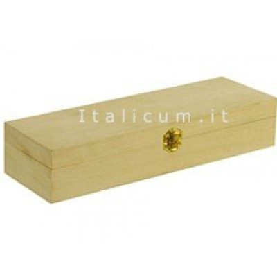 FIR wooden box with cover and metal clasp cm.31x9,5 h.5,9