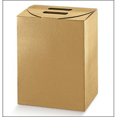 Christmas gift cardboard boxes Gold mm.245x190x340 - 10 Pcs.
