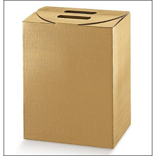 Christmas gift cardboard boxes Gold mm.245x190x340 - 10 Pcs.