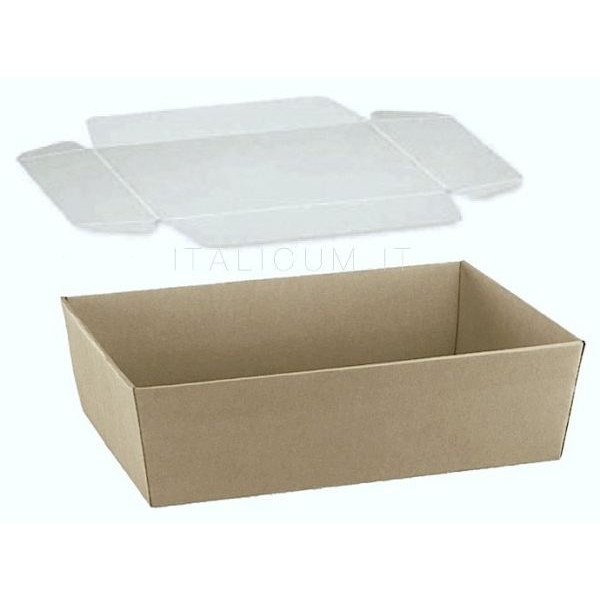 Havana smooth Cardboard boxes with PVC clear cover mm.180x90x75 - 10 Pcs. 10% Discount