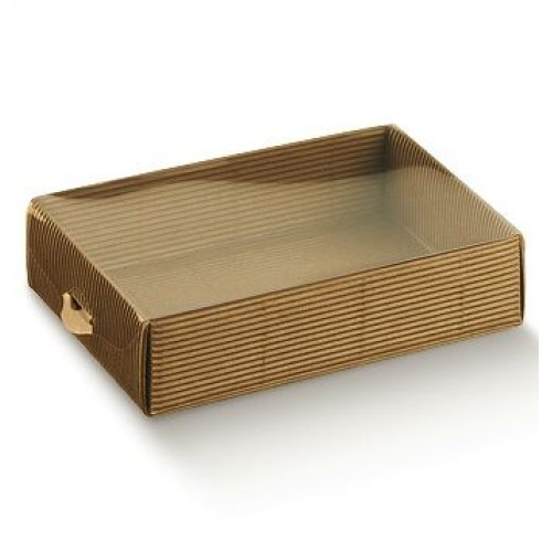 Wave havana Cardboard boxes with PVC clear cover mm.250x190x80 - 10 Pcs.