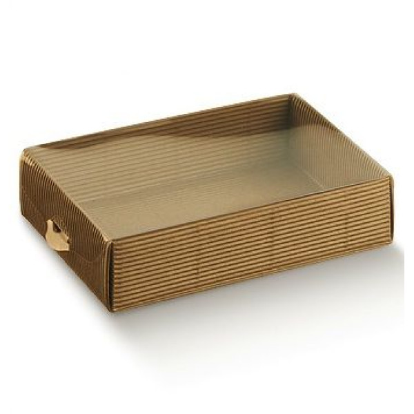 Wave havana Cardboard boxes with PVC clear cover mm.250x190x80 - 10 Pcs.