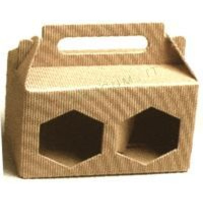 JARS HOLDER cardboard boxes 2 places 500 gr. (17,64 Oz.) - mm.165x80x125 - 20 Pcs