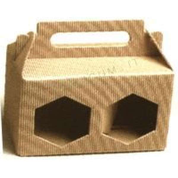 JARS HOLDER cardboard boxes 2 places 500 gr. (17,64 Oz.) - mm.165x80x125 - 20 Pcs