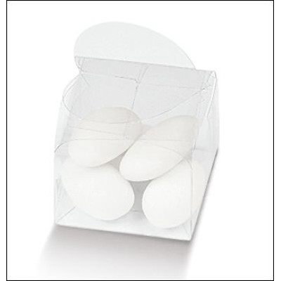 Clear PVC boxes with heart-shaped closure - mm. 38x38x26 - 10 Pcs. 