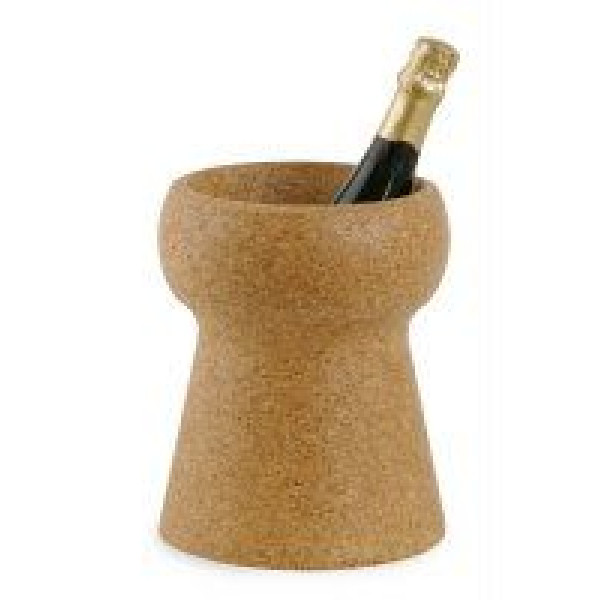 Bucket bottle holder open in solid cork cm.21x27