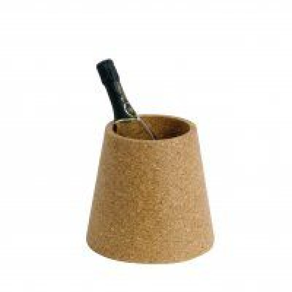 Bucket bottle holder open in solid cork cm.23,5x22,5