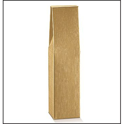 BOTTLE HOLDER for 1 bottle in colored cardboard GOLD mm.90x90x370 - 10 Pcs.