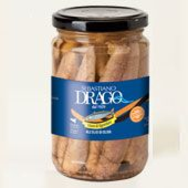 Mackerel fillets in extra virgin olive oil in jar 200 gr