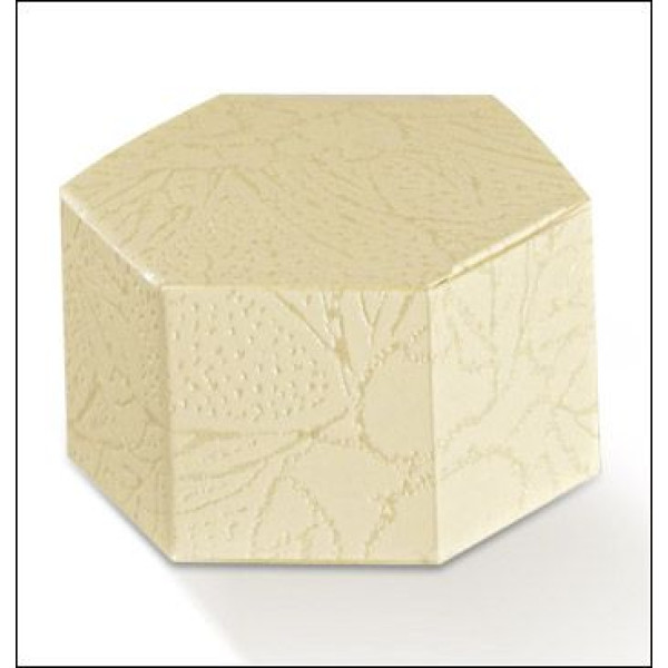Colored cardboard boxes "Esagono" Ivory Soft mm.60x30 - 10 Pcs.