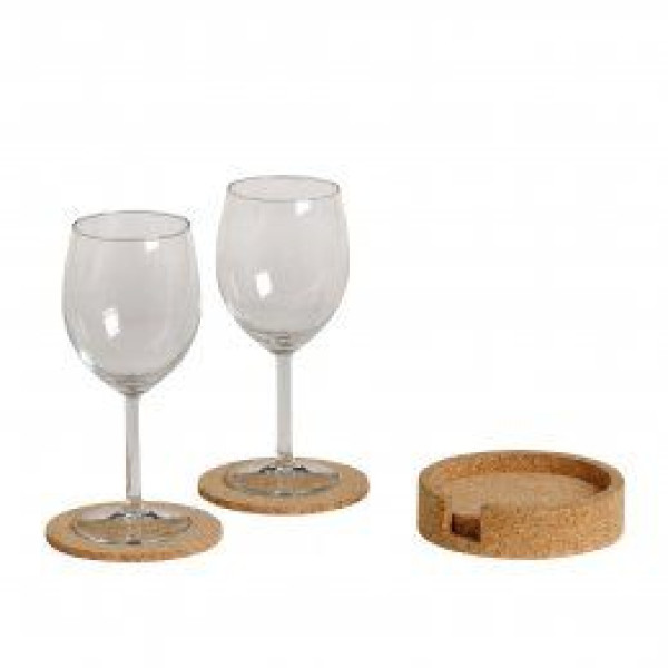 Cork Round Coasters set of 6 pieces