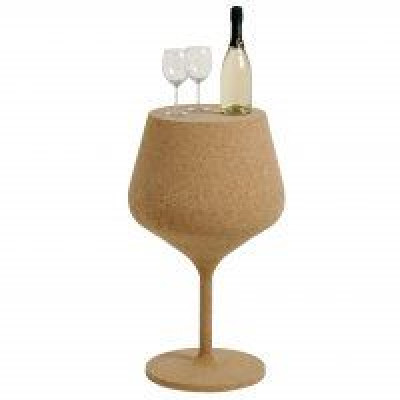 GOBLET cup table in solid cork cm.48x78