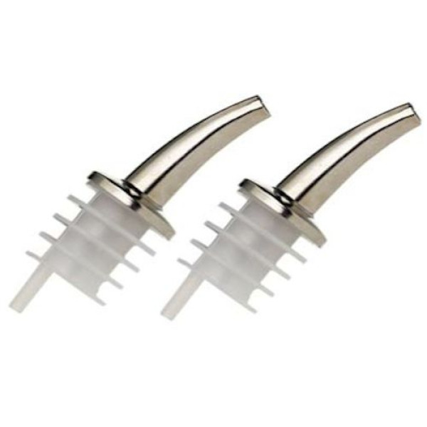 DOSING OIL CAPS IN SILVER PLATED BRASS AND PEEK SYNTHETIC MATERIAL WITH CONICAL NOZZLE - SET OF 2 - Pack of 200 Set (400 Caps...