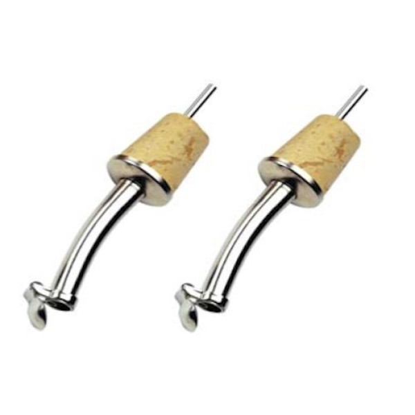 SET OF 2 OIL CAPS IN SILVER PLATED BRASS AND CORK WITH LIDS - Pack of 200 Set (400 Caps)