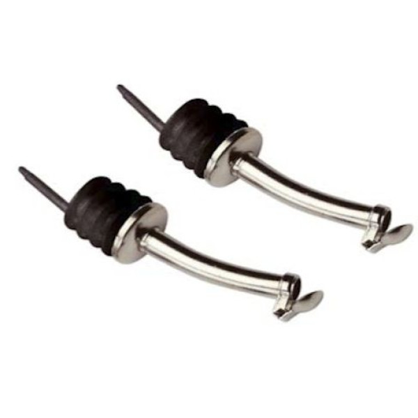 DOSING OIL CAPS IN SILVER PLATED BRASS AND PEEK SYNTHETIC MATERIAL WITH LIDS SET OF 2 - Pack of 240 Set (480 Caps)