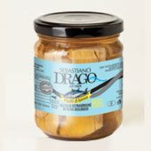 Sicilian tuna fillets in olive oil in jar gr.200 - Fishing area: Syracuse (Sicily)
