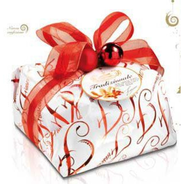 Sicilian cake PANETTONE TRADIZIONALE with candied orange and Zibibbo sultanas - 35,28 Oz.