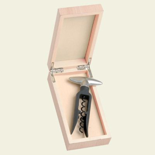 Professional Corkscrew with varnished beech wooden case - cm. 19x10x6 - DISCOUNT 70%