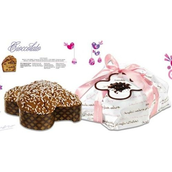 Italian Easter cake COLOMBA CIOCCOLATO with chocolate drops and choco-glaze - 35,28 Oz.
