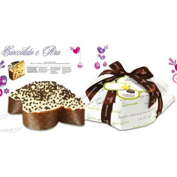 Italian Easter cake COLOMBA PERA E CIOCCOLATO with William pear fruit and Choco cream - 35,28 Oz.