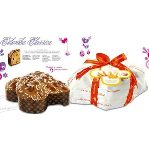 Italian Easter cake COLOMBA CLASSICA with candied orange and Avola almonds - 35,28 Oz.