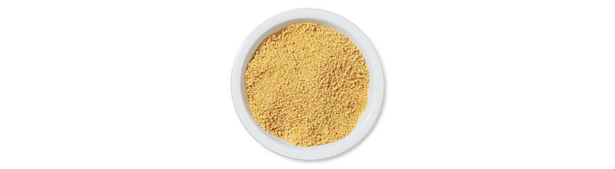 Raw couscous and flour