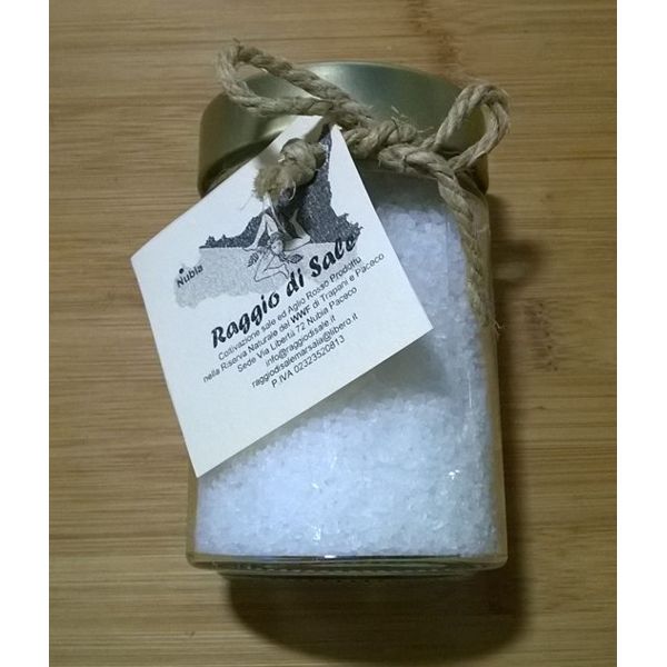 Natural sea salt of Trapani in grains Fior di Sale - 10,58 Oz.